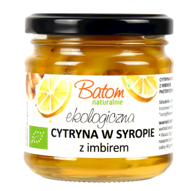 CYTRYNA Z IMBIREM W SYROPIE BIO 220g (90g) 