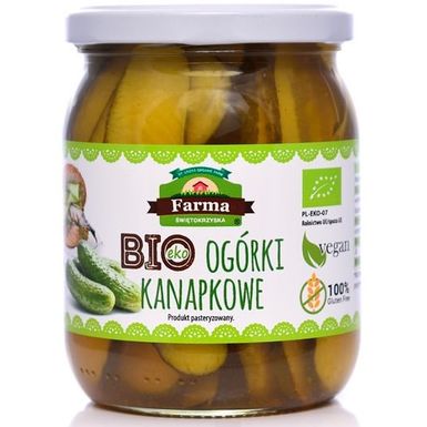 OGÓRKI KANAPKOWE BEZGLUTENOWE BIO 480g (240g) 