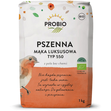 MĄKA PSZENNA LUKSUSOWA TYP 550 BIO 1kg 