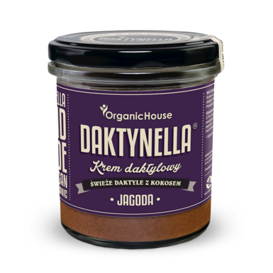 KREM KOKOS DAKTYLE MEDJOOL JAGODA BEZGLUTENOWY BIO 280g 