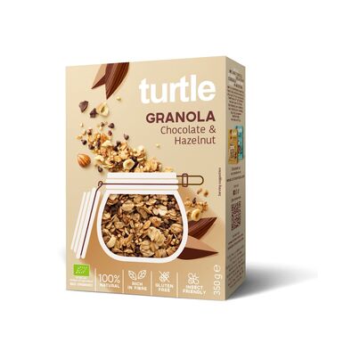 GRANOLA CZEKOLADA ORZECHY LASKOWE BEZGLUTENOWA BIO 350g 