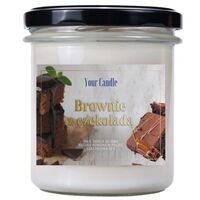 ŚWIECA SOJOWA ZAPACHOWA W SZKLE BROWNIE Z CZEKOLADĄ 300ml 22039