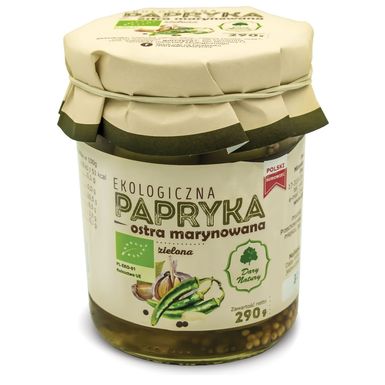 PAPRYKA ZIELONA OSTRA MARYNOWANA BIO 290g 