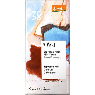 CZEKOLADA MLECZNA ESPRESSO DEMETER BIO 90g 