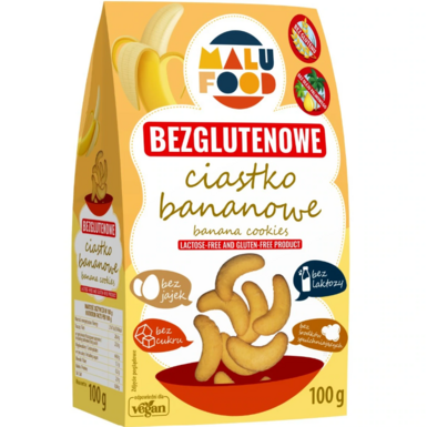 CIASTKA BANANOWE BEZ CUKRU BEZGLUTENOWE 100g 
