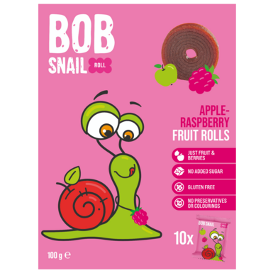 PRZEKĄSKI ROLL JABŁKO MALINA BEZ DODATKU CUKRÓW BEZGLUTENOWE 100g 