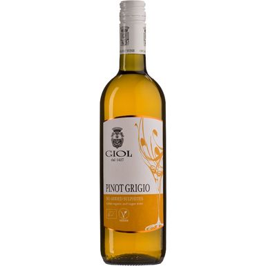 WINO GIOL PINOT GRIGIO BEZ DODATKU SIARCZYNÓW BIAŁE WYTRAWNE BIO 0,75L (WŁOCHY)