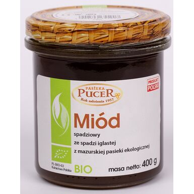 MIÓD SPADZIOWY ZE SPADZI IGLASTEJ BIO 400g 