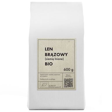 LEN BRĄZOWY (SIEMIĘ LNIANE) BIO 600g 