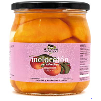 BRZOSKWINIE W SYROPIE RYŻOWYM BEZGLUTENOWE BIO 550g (330g) (SŁOIK) 