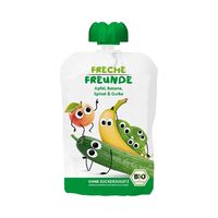 MUS JABŁKO BANAN SZPINAK OGÓREK BEZ DODATKU CUKRÓW BEZGLUTENOWY OD 6 MIESIĄCA BIO 100g 23041