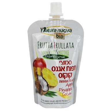 PRZECIER OWOCOWY JABŁKO ANANAS KOKOS BEZ DODATKU CUKRÓW BIO 100g 