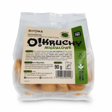 CIASTKA MIGDAŁOWE BEZGLUTENOWE O!KRUCHY 90g 