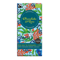 CZEKOLADA SZWAJCARSKA GORZKA Z KAWAŁKAMI KARMELU I SOLĄ MORSKĄ Z GUERANDE FAIR TRADE BIO 80g 19637