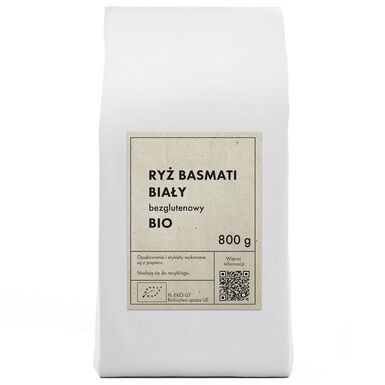 RYŻ BASMATI BIAŁY BEZGLUTENOWY BIO 800g 