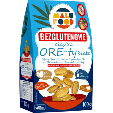 CIASTKA ORE-TY BIAŁE BEZ CUKRU BEZGLUTENOWE 100g 