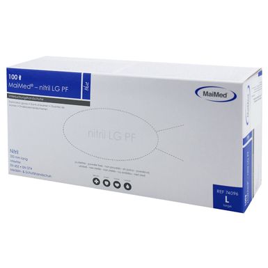 RĘKAWICZKI OCHRONNE NITRYLOWE BEZPUDROWE L 100szt.