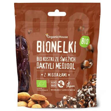 KOSTKI DAKTYLOWE Z MIGDAŁAMI BEZGLUTENOWE BIO 50g 