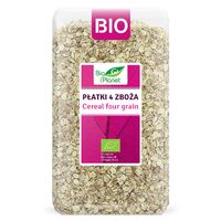 PŁATKI 4 ZBOŻA (ORKISZ, OWIES, JĘCZMIEŃ, ŻYTO) BIO 600g 26607