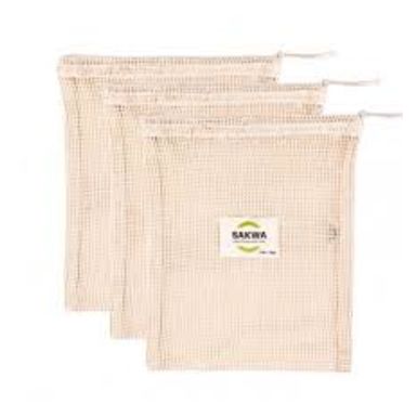 WORECZKI WIELORAZOWE BAWEŁNIANE NA OWOCE I WARZYWA 3szt ROZMIAR M 