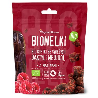 KOSTKI DAKTYLOWE Z MALINAMI BEZGLUTENOWE BIO 50g 