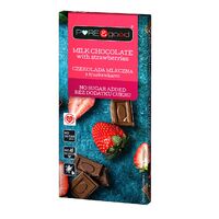 CZEKOLADA MLECZNA Z TRUSKAWKAMI BEZ DODATKU CUKRÓW BEZGLUTENOWA 75g 25341