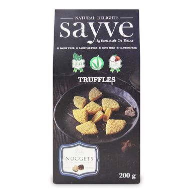 WEGAŃSKIE NUGGETSY Z CIECIERZYCĄ I TRUFLAMI BEZ LAKTOZY BEZGLUTENOWE BIO 200g 
