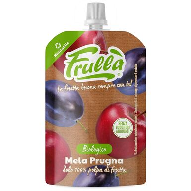 MUS JABŁKO ŚLIWKA BEZ DODATKU CUKRÓW BIO 100g 