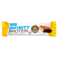 BATON PROTEINOWY Z KARMELEM I ORZESZKAMI ZIEMNYMI W CZEKOLADZIE MLECZNEJ BEZGLUTENOWY 55g 28445