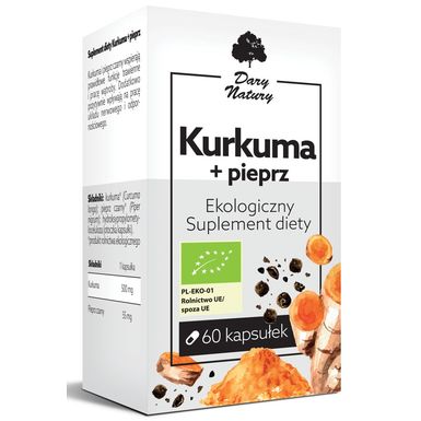 KURKUMA Z CZARNYM PIEPRZEM BIO 60 KAPSUŁEK 