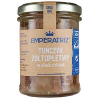 TUŃCZYK ŻÓŁTOPŁETWY FILETY MSC W OLIWIE Z OLIWEK 180g (120g) (SŁOIK) 18605
