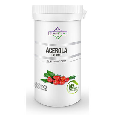 ACEROLA EKSTRAKT 100 KAPSUŁEK (600 mg) 
