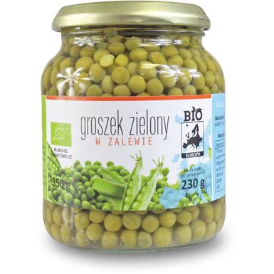 GROSZEK ZIELONY W ZALEWIE BIO 350g (230g) (SŁOIK) 
