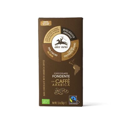 CZEKOLADA GORZKA Z KAWĄ FAIR TRADE BEZGLUTENOWA BIO 50g 