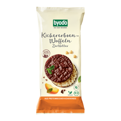 WAFLE Z CIECIERZYCY OBLANE CZEKOLADĄ GORZKĄ BEZGLUTENOWE BIO 65g 