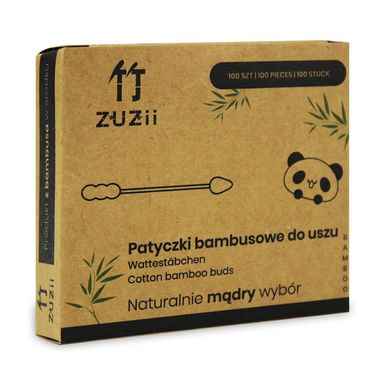 PATYCZKI HIGIENICZNE BAMBUSOWE Z BAWEŁNĄ (BAŁWANEK SZPIC) 100szt. 