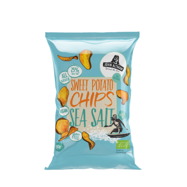 CHIPSY Z BATATÓW Z SOLĄ MORSKĄ BEZGLUTENOWE BIO 90g 