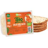 CHLEB KRÓLEWSKI Z ZIARNAMI KROJONY BEZGLUTENOWY BIO 250g 18087
