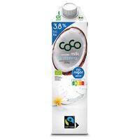 COCONUT MILK NAPÓJ KOKOSOWY DO PICIA 3,8 % TŁUSZCZU BEZ DODATKU CUKRÓW FAIR TRADE BIO 1L 29078