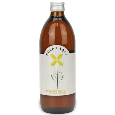 OLEJ RZEPAKOWY TŁOCZONY NA ZIMNO BIO 500ml 