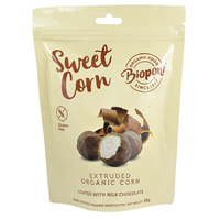 CHRUPKI KUKURYDZIANE W MLECZNEJ CZEKOLADZIE BEZGLUTENOWE BIO 60g 15601