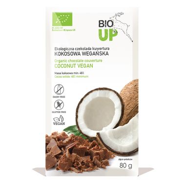CZEKOLADA KUWERTURA KOKOSOWA BEZGLUTENOWA BIO 80g 
