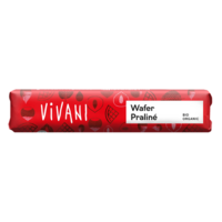 BATON MLECZNA CZEKOLADA Z NADZIENIEM PRALINOWYM Z KAWAŁKAMI WAFELKÓW BIO 40g 26525