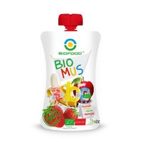 MUS TRUSKAWKA BANAN JABŁKO BEZGLUTENOWY BIO 90g 14831