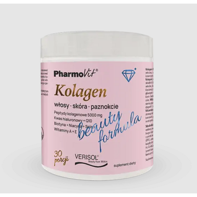 KOLAGEN O SMAKU BRZOSKWINIA BANAN BEAUTY FORMULA BEZGLUTENOWY W PROSZKU 174g 