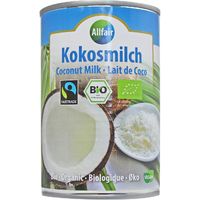 COCONUT MILK NAPÓJ KOKOSOWY BEZ GUMY GUAR (17 % TŁUSZCZU) FAIR TRADE BIO 400ml (PUSZKA) 7075