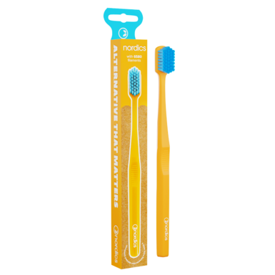 SZCZOTECZKA DO ZĘBÓW Z TWORZYWA PLA ŻÓŁTA 6580 MIĘKKA 