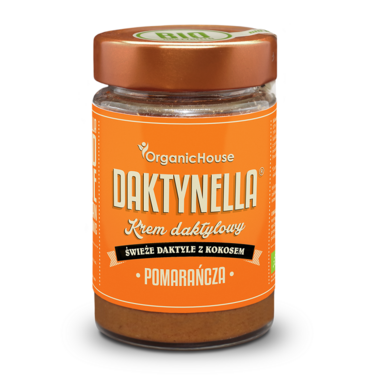 KREM KOKOS DAKTYLE MEDJOOL POMARAŃCZA BEZGLUTENOWY BIO 190g 