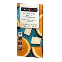 CZEKOLADA BIAŁA Z POMARAŃCZĄ BEZ DODATKU CUKRU BEZGLUTENOWA 75g 25343