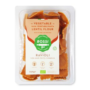 RAVIOLI Z SOCZEWICY, TOFU I POMIDORÓW CHERRY BIO 250g 